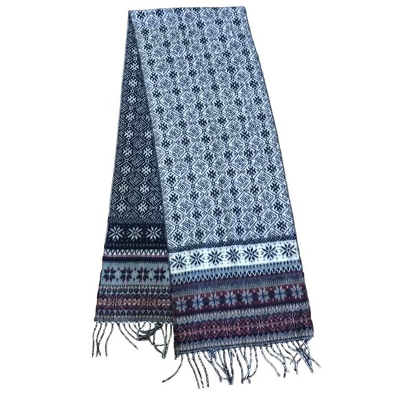 Better‎ Than Cashmere Women's Fair Isle Print Multicolor Winter Scarf Soft Cozy - Picture 1 of 6
